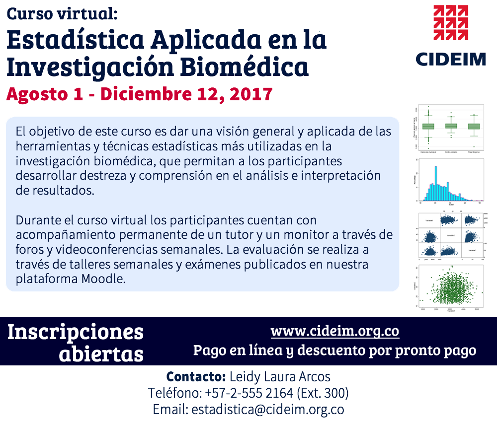 Curso virtual Estadística CIDEIM